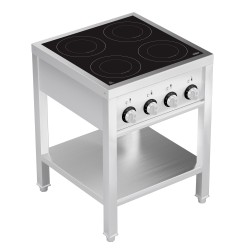 CUISINIÈRE À INDUCTION 4 ZONES AVEC ESSOUS OUVERT