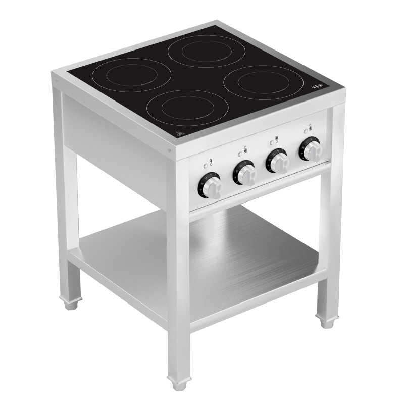 CUISINIÈRE À INDUCTION 4 ZONES AVEC ESSOUS OUVERT