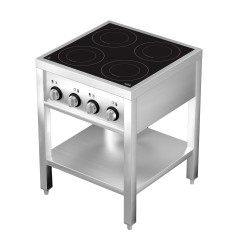 CUISINIÈRE À INDUCTION 4 ZONES AVEC ESSOUS OUVERT