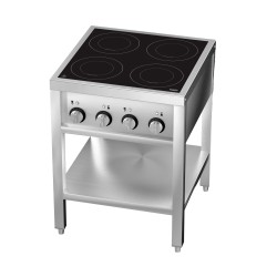 CUISINIÈRE À INDUCTION 4 ZONES AVEC ESSOUS OUVERT
