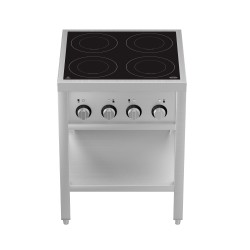 CUISINIÈRE À INDUCTION 4 ZONES AVEC ESSOUS OUVERT