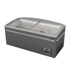 CONGÉLATEUR BAHUT GRIS POUR SUPERMARCHÉ TÊTE DE GONDOLE DÉGIVRAGE AUTOMATIQUE