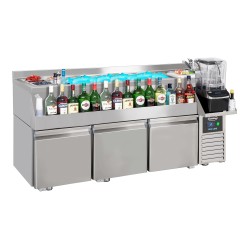 TABLE RÉFRIGÉRÉE 3 PORTES AVEC BAR À COCKTAILS