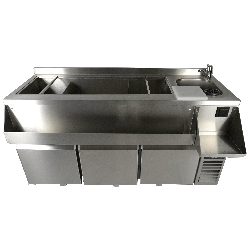 TABLE RÉFRIGÉRÉE 3 PORTES AVEC BAR À COCKTAILS