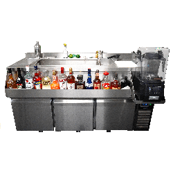 TABLE RÉFRIGÉRÉE 3 PORTES AVEC BAR À COCKTAILS