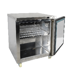 RÉFRIGÉRATEUR/CONGÉLATEUR EN ACIER INOX COMMUTABLE 1 PORTE