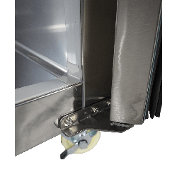 RÉFRIGÉRATEUR/CONGÉLATEUR EN ACIER INOX COMMUTABLE 1 PORTE