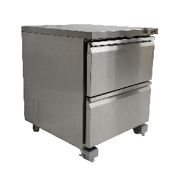 RÉFRIGÉRATEUR/CONGÉLATEUR EN ACIER INOX COMMUTABLE 2 TIROIR