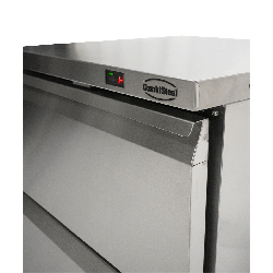 RÉFRIGÉRATEUR/CONGÉLATEUR EN ACIER INOX COMMUTABLE 2 TIROIR