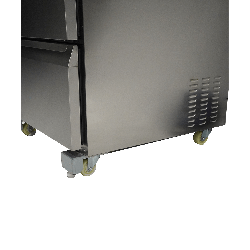 RÉFRIGÉRATEUR/CONGÉLATEUR EN ACIER INOX COMMUTABLE 2 TIROIR