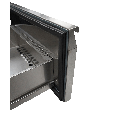 RÉFRIGÉRATEUR/CONGÉLATEUR EN ACIER INOX COMMUTABLE 2 TIROIR