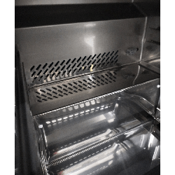 RÉFRIGÉRATEUR/CONGÉLATEUR EN ACIER INOX COMMUTABLE 2 TIROIR