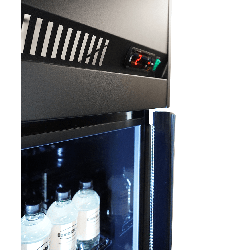 RÉFRIGÉRATEUR 3 PORTES EN VERRE IRM-1180R BL