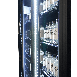 RÉFRIGÉRATEUR 3 PORTES EN VERRE IRM-1180R BL