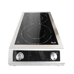 PLAQUE INDUCTION POSABLE 2 ZONES
CONVIENT UNIQUEMENT AUX POÊLES À INDUCTION