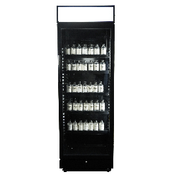 RÉFRIGÉRATEUR 1 PORTE EN VERRE NOIR AVEC CANOPY SVE-450 BLC