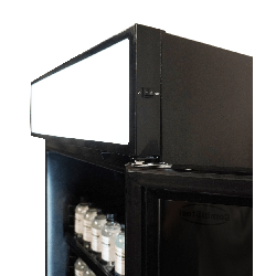 RÉFRIGÉRATEUR 1 PORTE EN VERRE NOIR AVEC CANOPY SVE-450 BLC