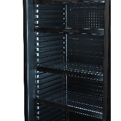 RÉFRIGÉRATEUR 1 PORTE EN VERRE NOIR AVEC CANOPY SVE-450 BLC