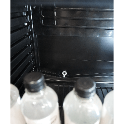 RÉFRIGÉRATEUR 1 PORTE EN VERRE NOIR AVEC CANOPY SVE-450 BLC