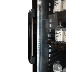 RÉFRIGÉRATEUR 1 PORTE EN VERRE NOIR AVEC CANOPY SVE-450 BLC