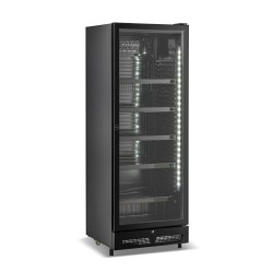 RÉFRIGÉRATEUR 1 PORTE EN VERRE NOIR SVE-450 BL