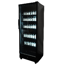 RÉFRIGÉRATEUR 1 PORTE EN VERRE NOIR SVE-450 BL