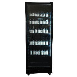 RÉFRIGÉRATEUR 1 PORTE EN VERRE NOIR SVE-450 BL