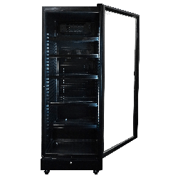 RÉFRIGÉRATEUR 1 PORTE EN VERRE NOIR SVE-450 BL