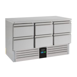 TABLE RÉFRIGÉRÉE 6 DRAWERS ENERGY LINE
ÉQUIPÉ D'ÉVAPORATEUR