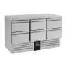 TABLE RÉFRIGÉRÉE 6 DRAWERS ENERGY LINE
ÉQUIPÉ D'ÉVAPORATEUR